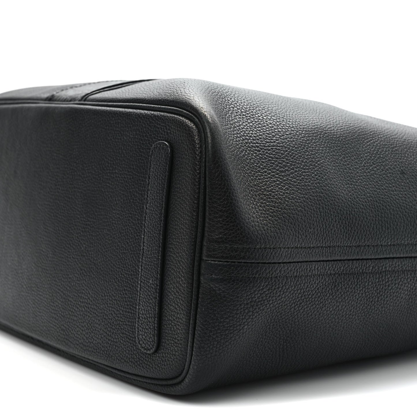Grained Calfskin Visetos Medium Liz Reversible Shopper Tote Black