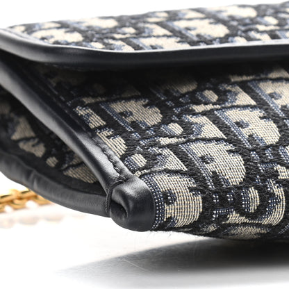 Christian Dior Oblique 30 Montaigne Chain Pouch Blue 8 of 9