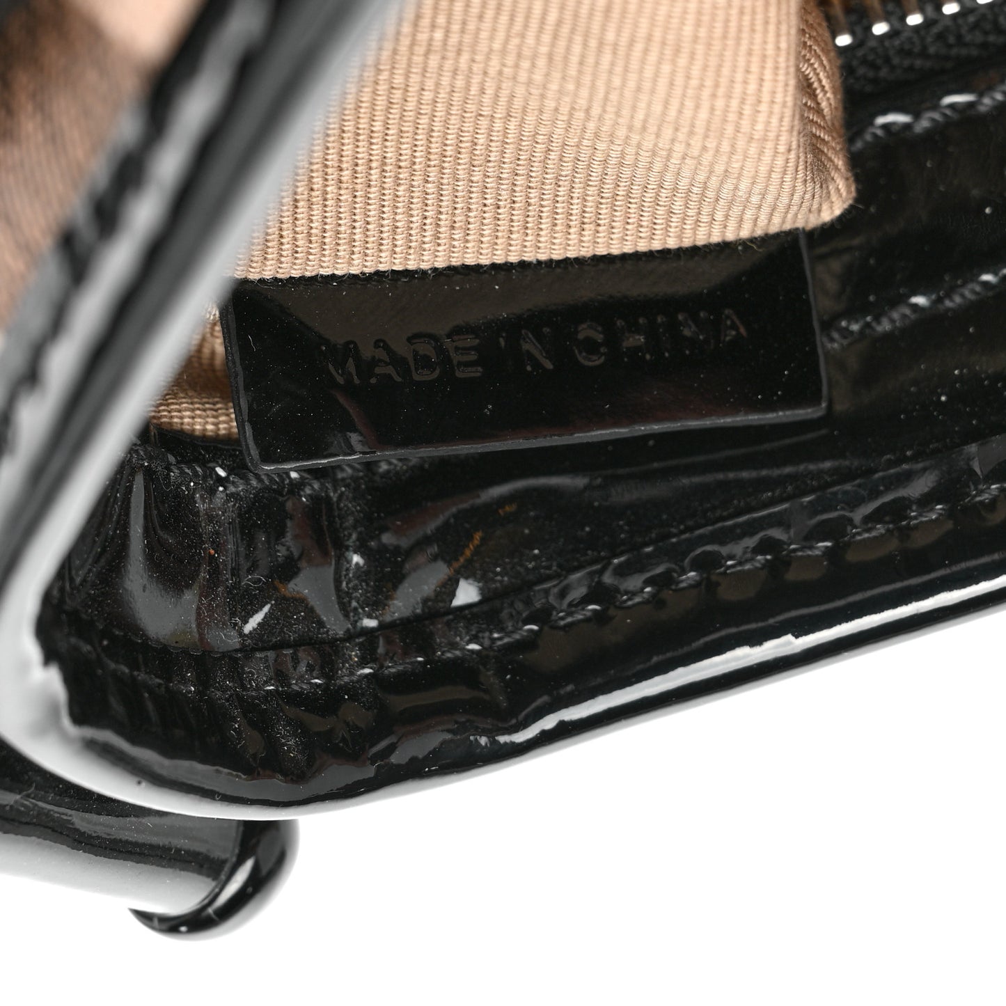 Patent Supernova Check Link Stirrup Small Bag Black