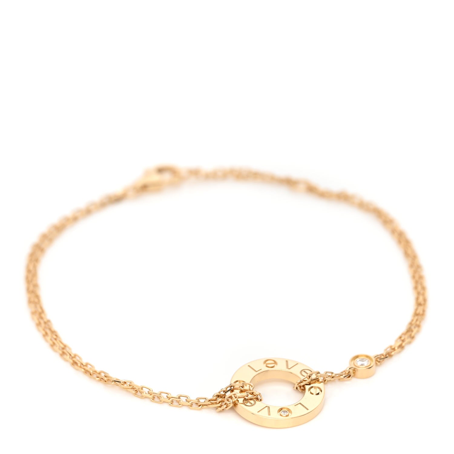 Cartier 18K Yellow Gold Diamond LOVE Bracelet 1 of 5