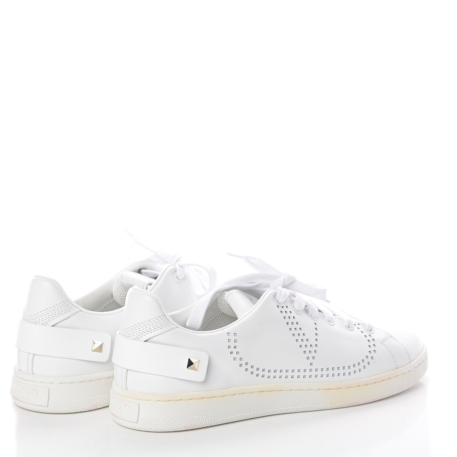 Valentino Garavani Calfskin Womens Backnet Sneakers 38.5 White 4 of 8
