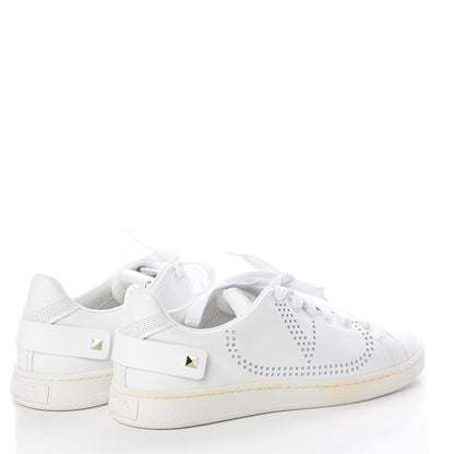 Valentino Garavani Calfskin Womens Backnet Sneakers 38.5 White 4 of 8
