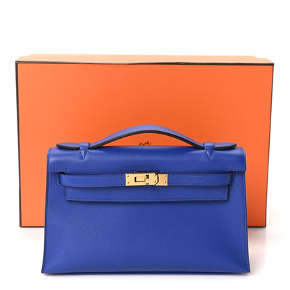 Hermes Swift Kelly Pochette Clutch Bleu Electrique 11 of 11