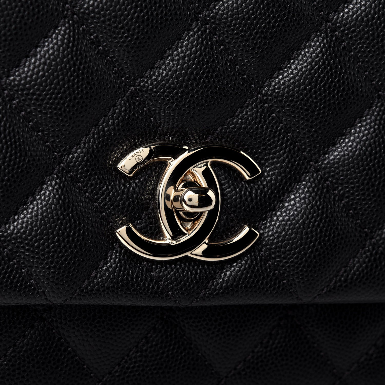 Chanel Caviar Quilted Small Coco Handle Flap Black 9 of 11