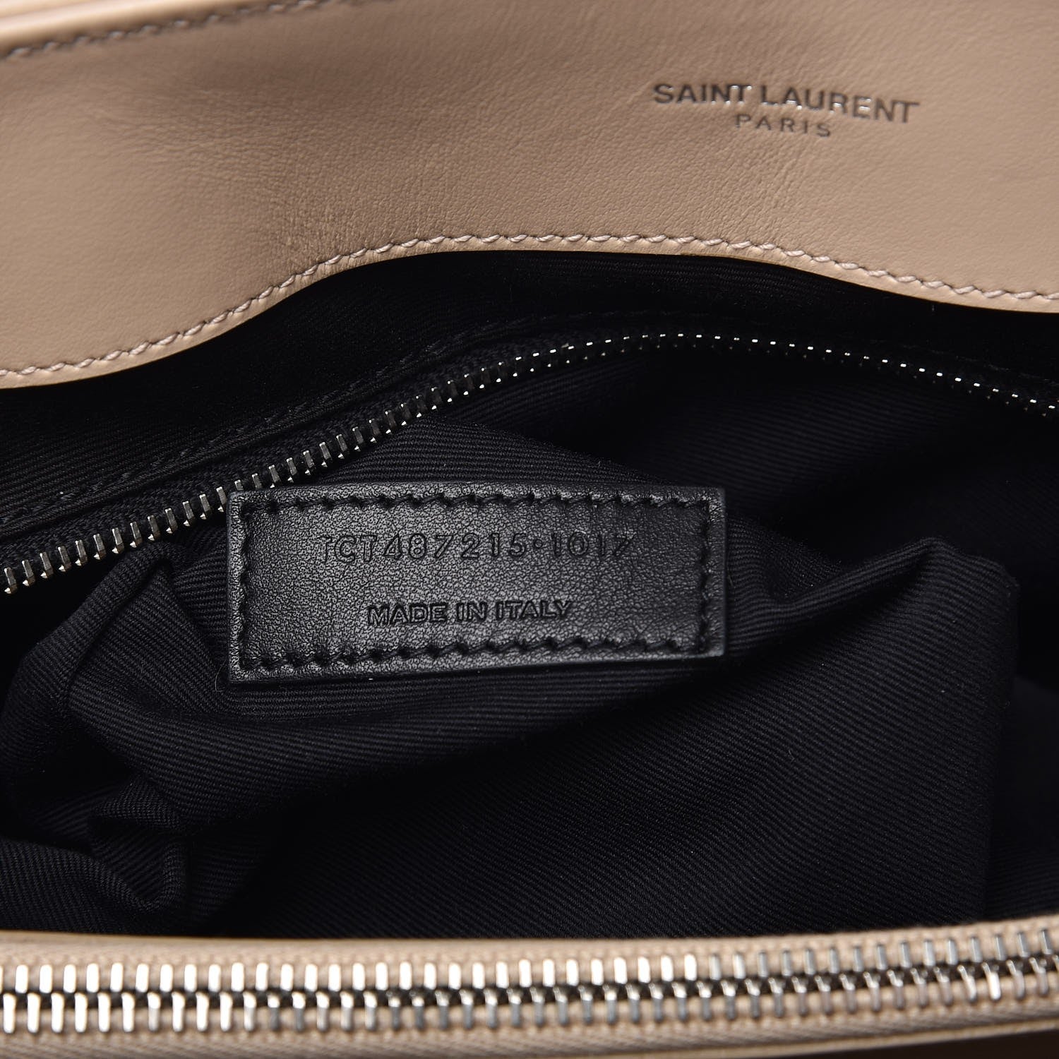 Saint Laurent Calfskin Y Quilted Monogram Large Loulou Chain Satchel Nude Powder 7 of 7