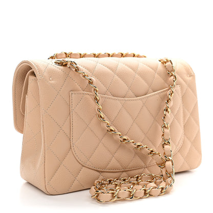 Chanel Caviar Quilted Small Double Flap Beige 3 of 11