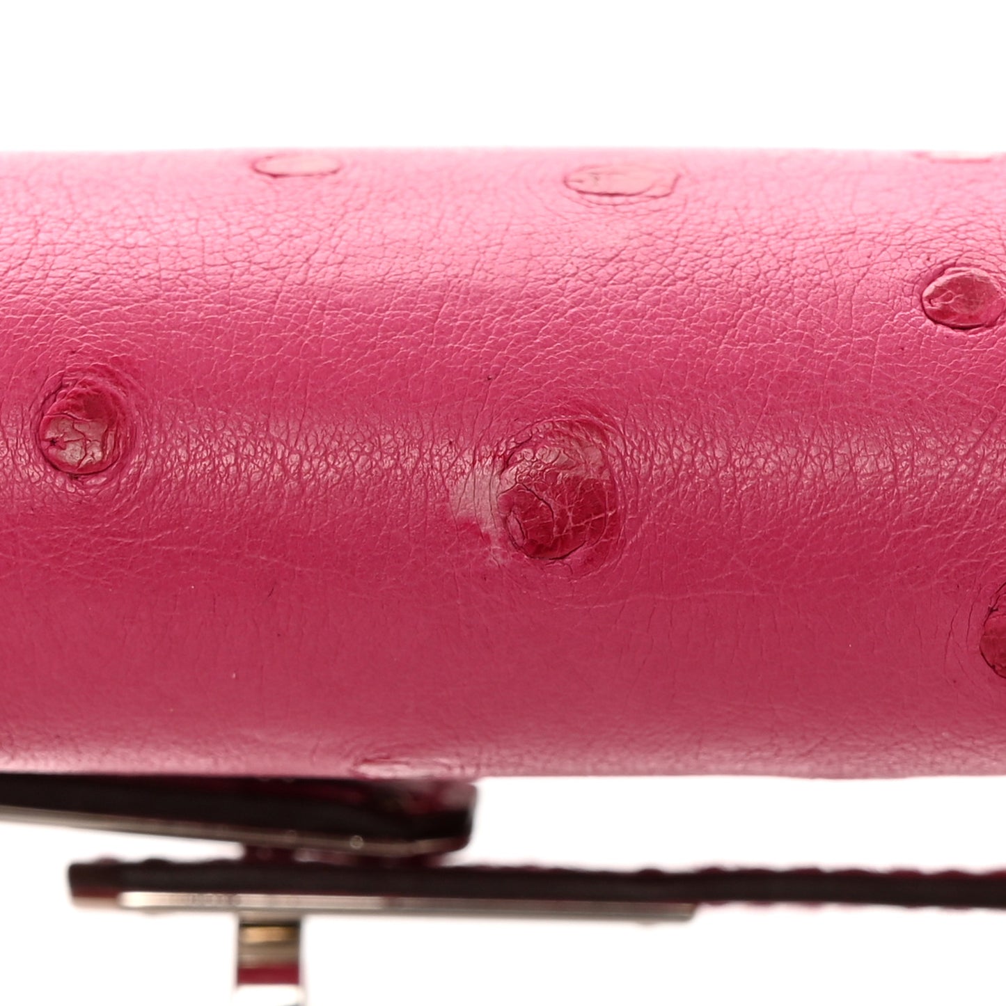 Ostrich Kelly Medium Wallet Rose Tyrien