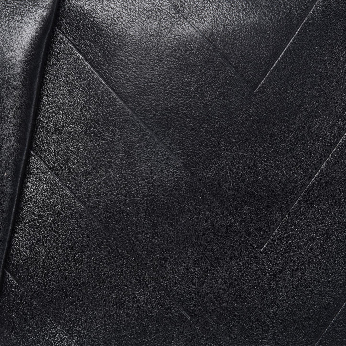 Calfskin Chevron CC All Day Long Boston Black