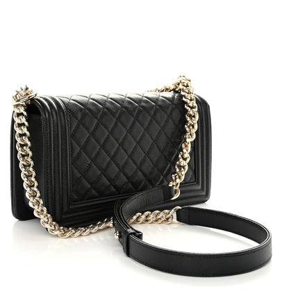 Chanel Caviar Quilted Medium Boy Flap Black 3 of 11