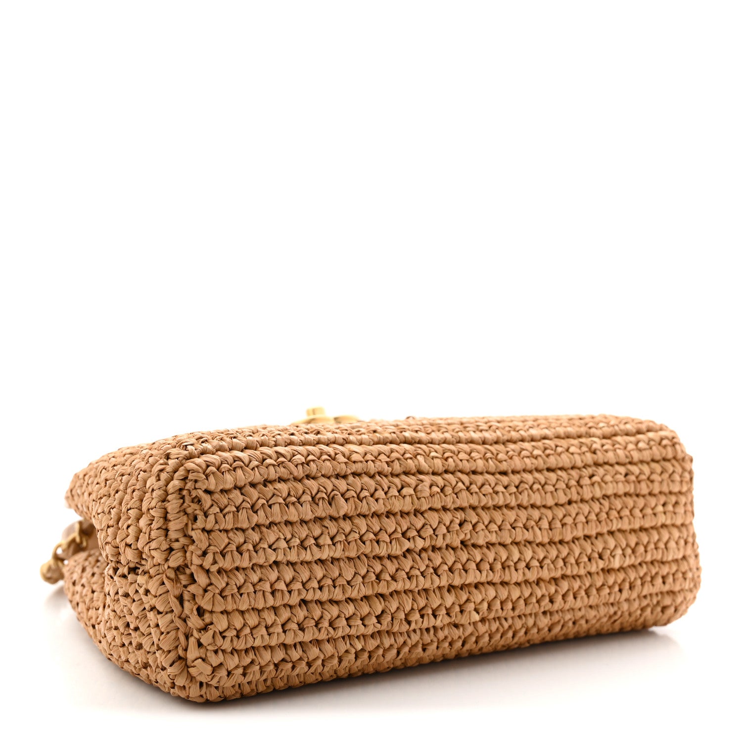 Chanel Braided Raffia Nano Kelly Flap Bag Dark Beige 4 of 11