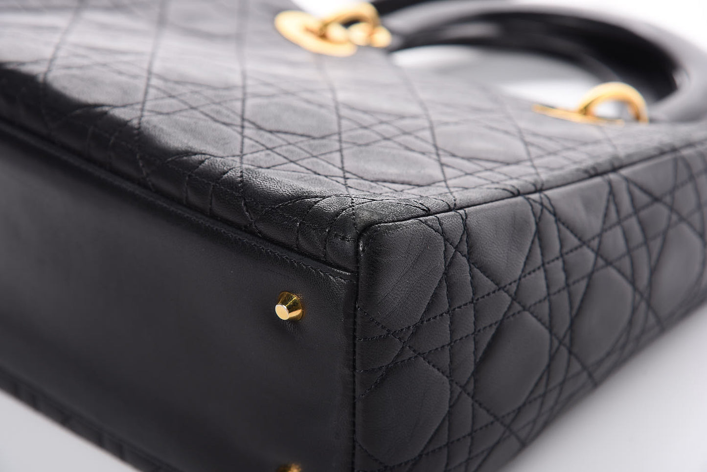 Lambskin Cannage Medium Lady Dior Black