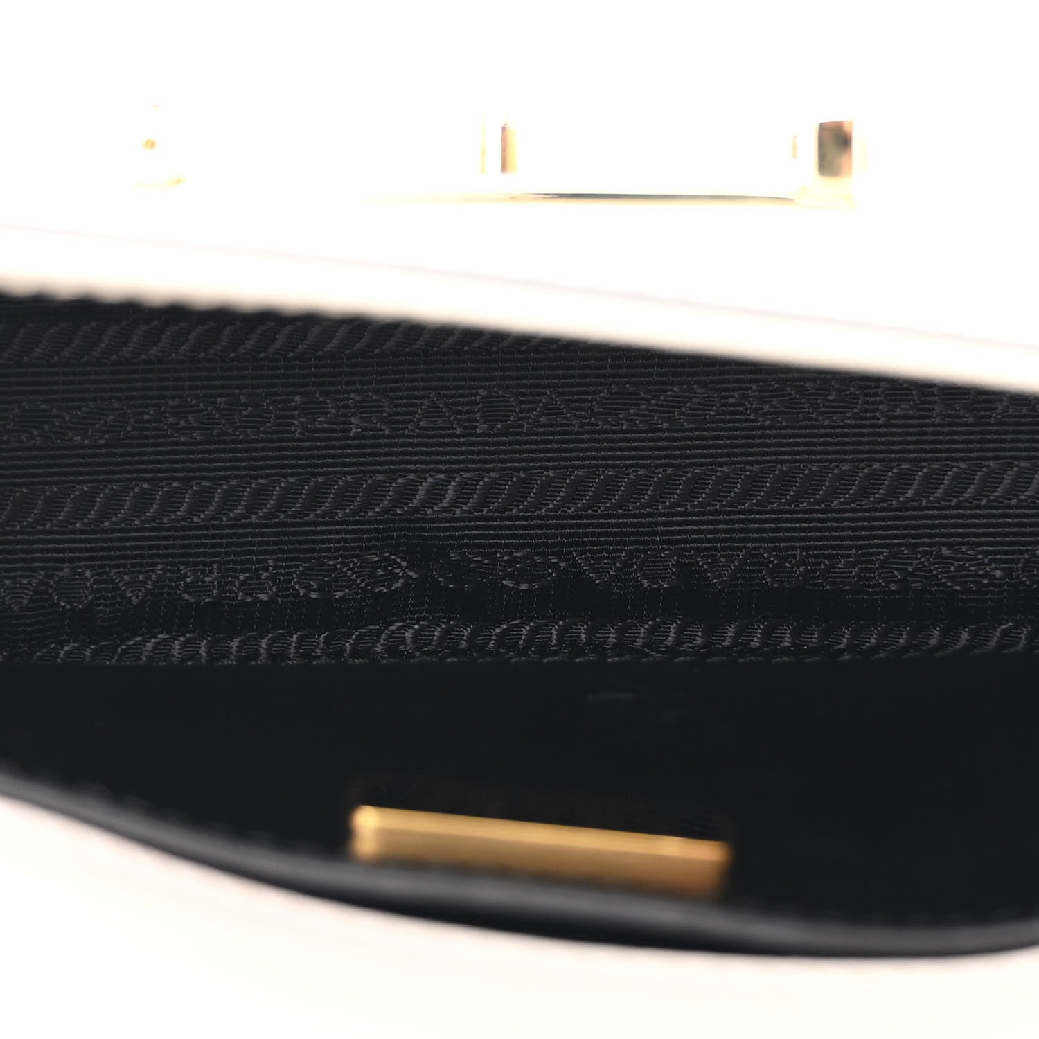 Prada Saffiano Lux Embleme Flap Shoulder Bag White 5 of 10