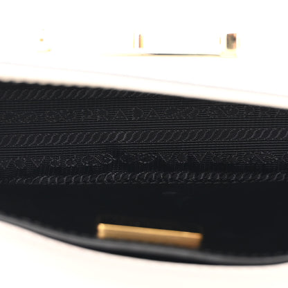 Prada Saffiano Lux Embleme Flap Shoulder Bag White 5 of 10