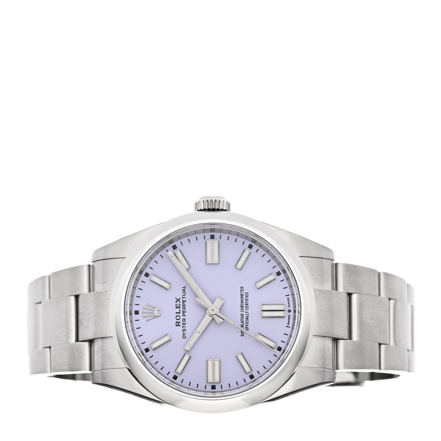 Stainless Steel 41mm Oyster Perpetual Watch Lavender 134300