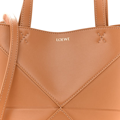 Loewe Shiny Calfskin Mini Puzzle Fold Tote Warm Desert 8 of 12