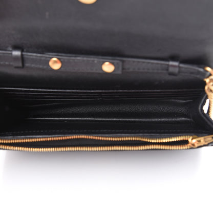 Balenciaga Velvet Mattress Quilted BB Wallet On Chain Black 4 of 13