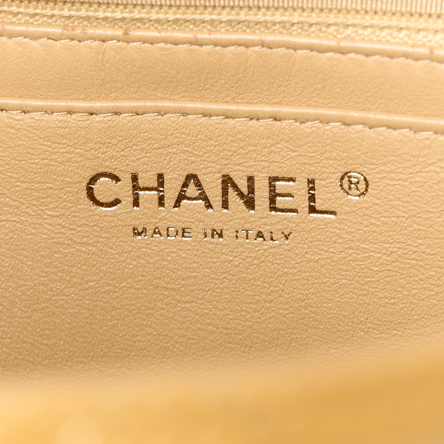 Chanel Metallic Patent Quilted Maxi Single Flap Beige 8 of 14
