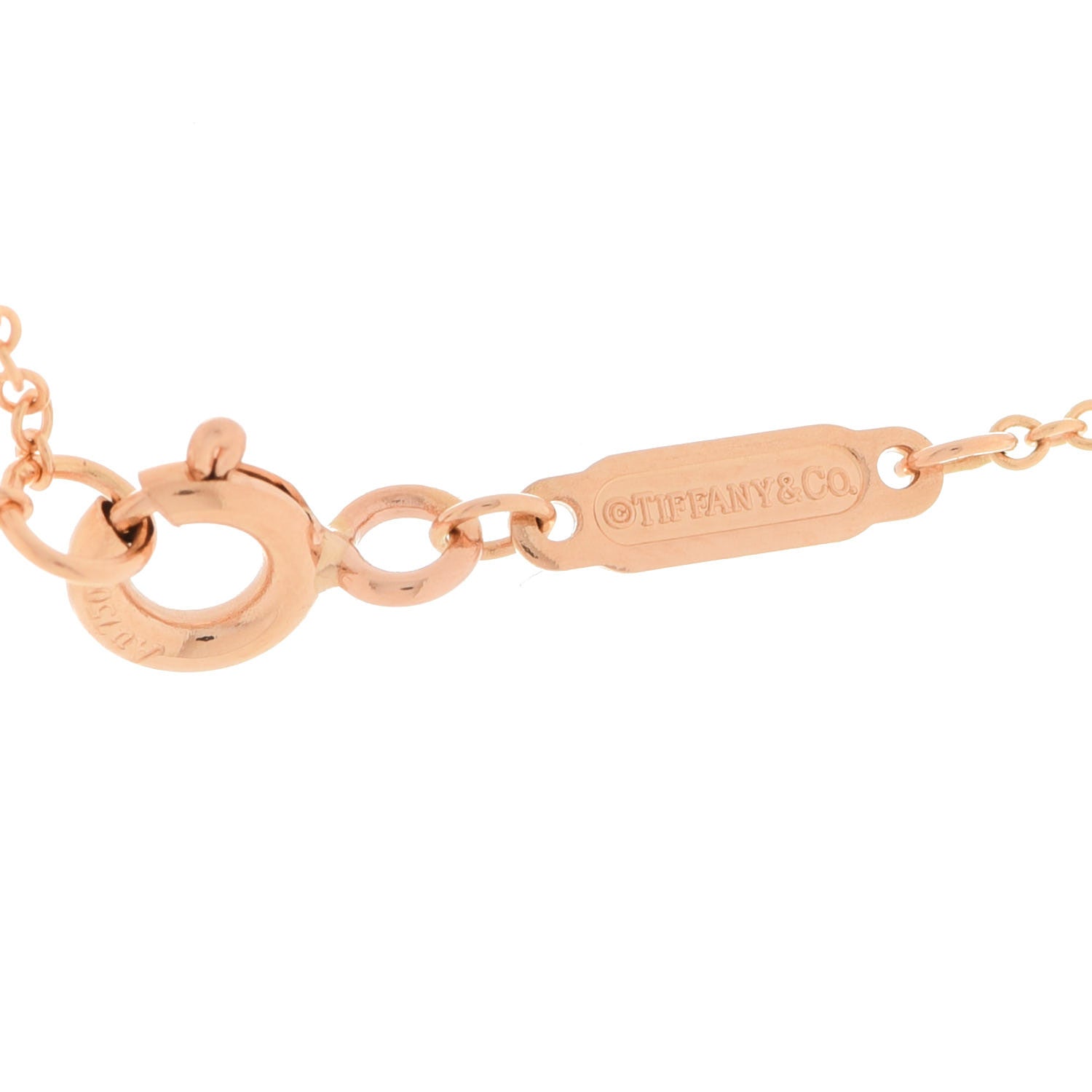Tiffany 18K Rose Gold Infinity Pendant Necklace 4 of 5