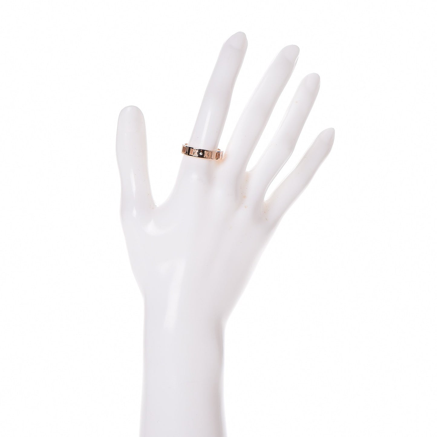 18K Rose Gold Diamond Atlas Pierced Ring 60 9