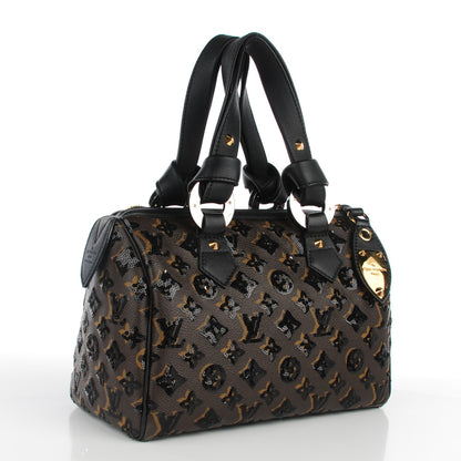 Louis Vuitton Monogram Sequins Eclipse Speedy 28 Black 3 of 8