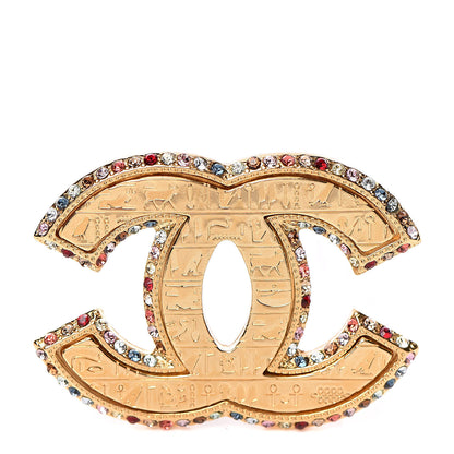Chanel Crystal CC Brooch Gold Multicolor 1 of 5