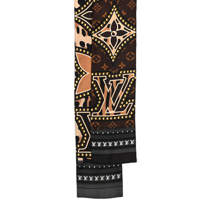 Louis Vuitton Silk Monogram LV World Bandeau Brown 2 of 6