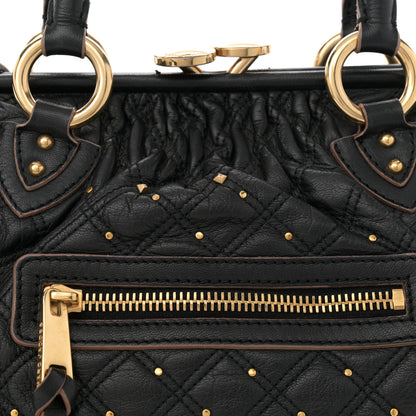Marc Jacobs Calfskin Quilted Studded Stam Black 8 of 15
