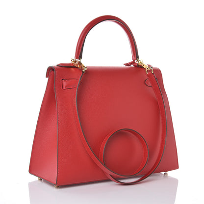 Hermes Epsom Kelly Sellier 28 Rouge Casaque 3 of 33