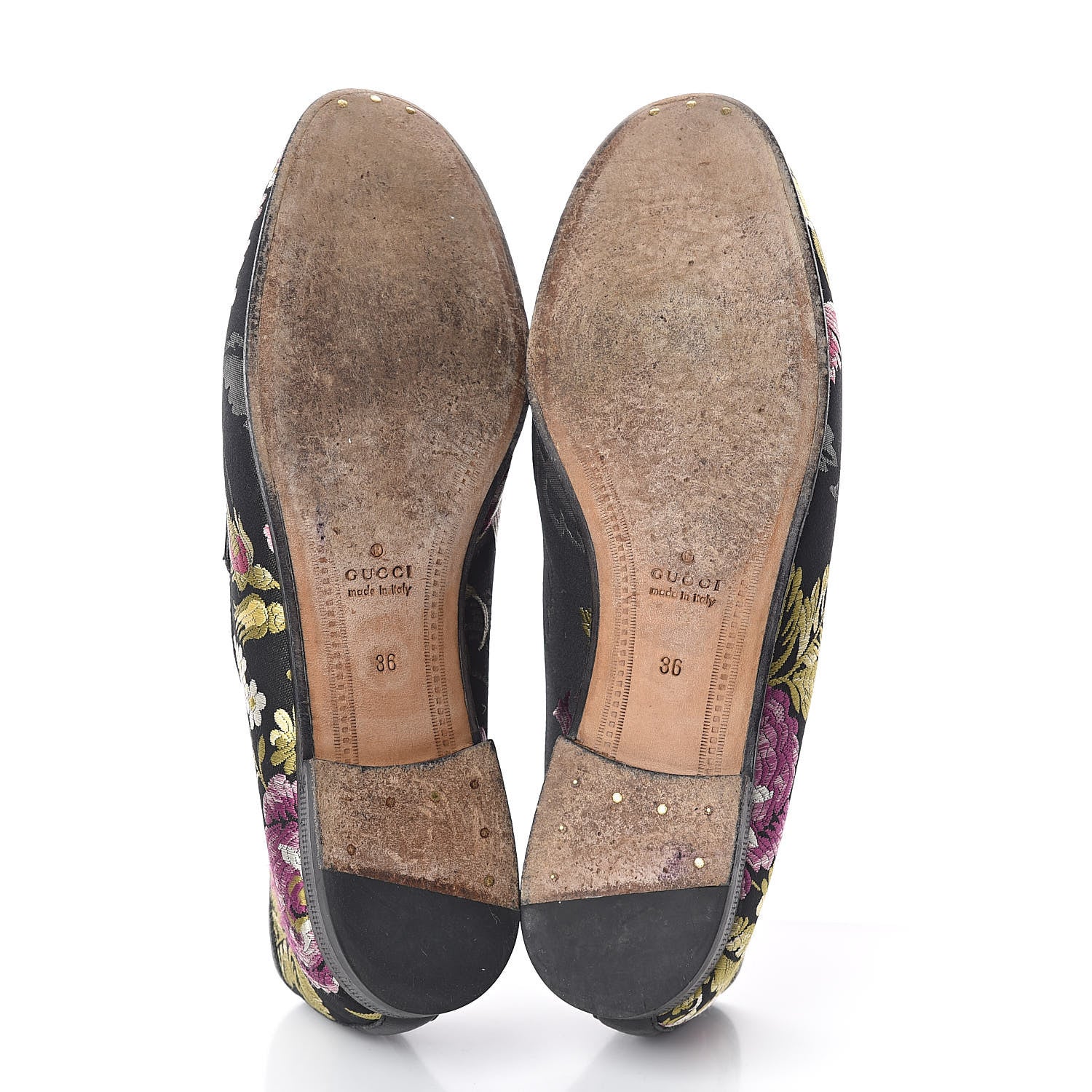Gucci Floral Jacquard Horsebit Womens Jordaan Loafers 36 Multi 9 of 11