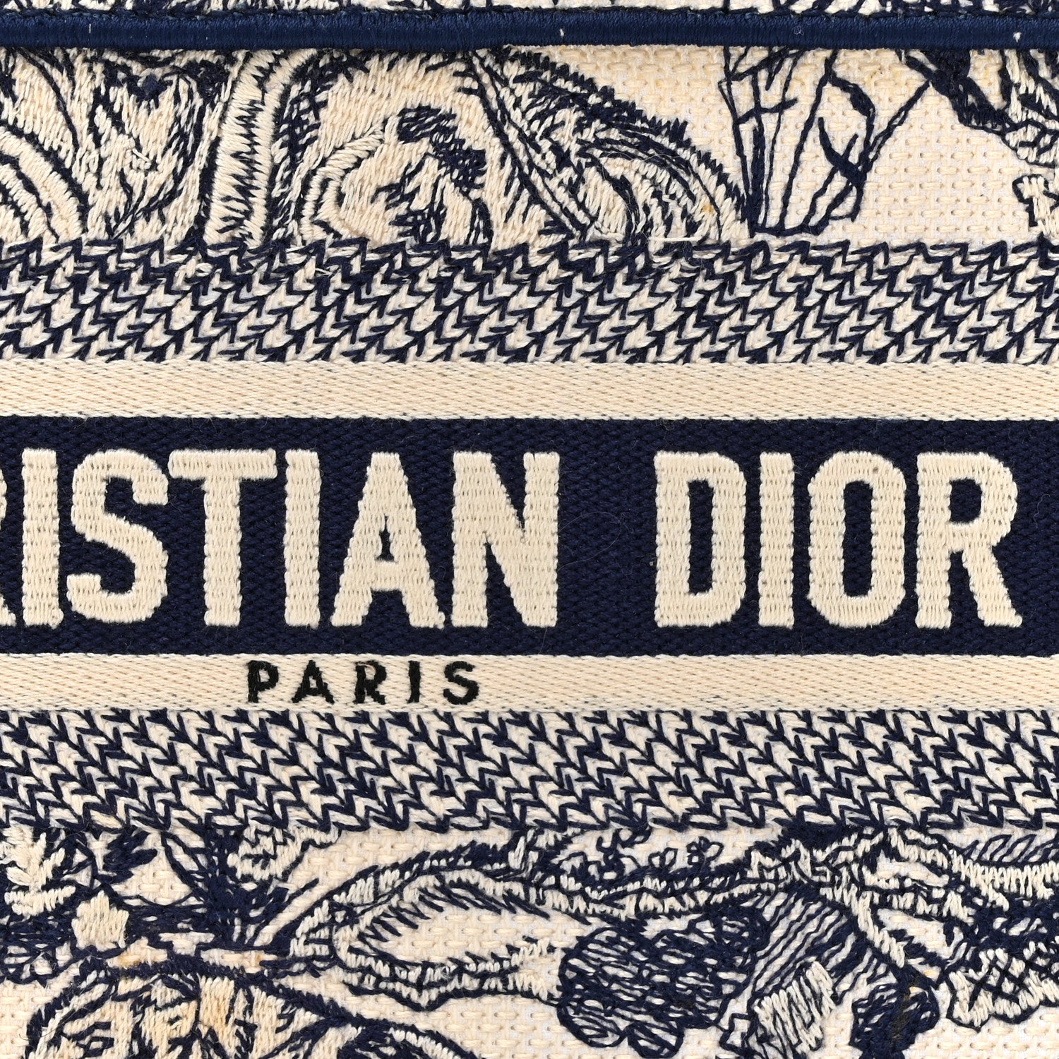 Christian Dior Canvas Embroidered Mini Toile De Jouy Book Tote Blue 8 of 10