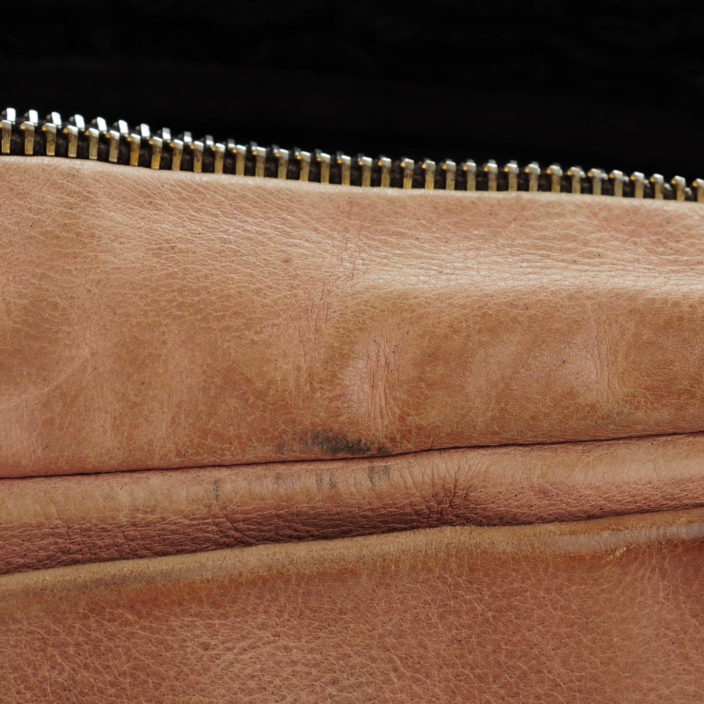 Glace Calfskin Zippers Bauletto Ardesia Nudo