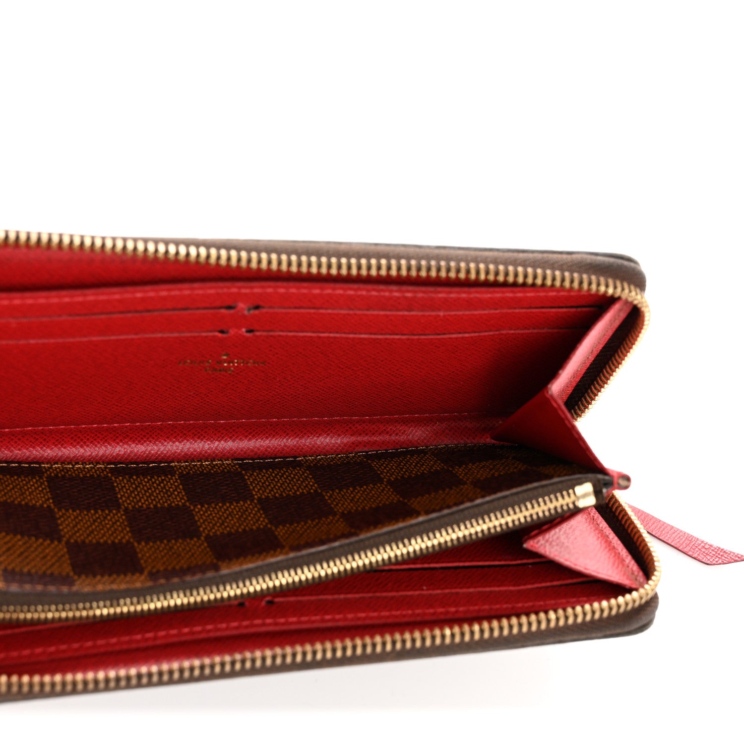 Louis Vuitton Damier Ebene Clemence Wallet Cherry 5 of 11