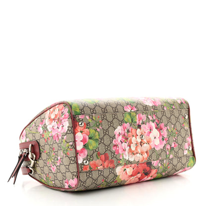 Gucci GG Supreme Monogram Blooms Medium Boston Beige Multicolor Dry Rose 4 of 13
