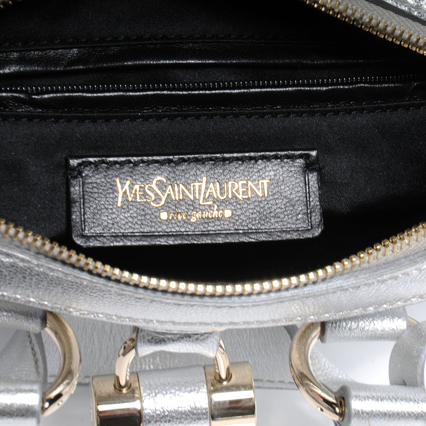 Leather Small Muse Metallic Silver