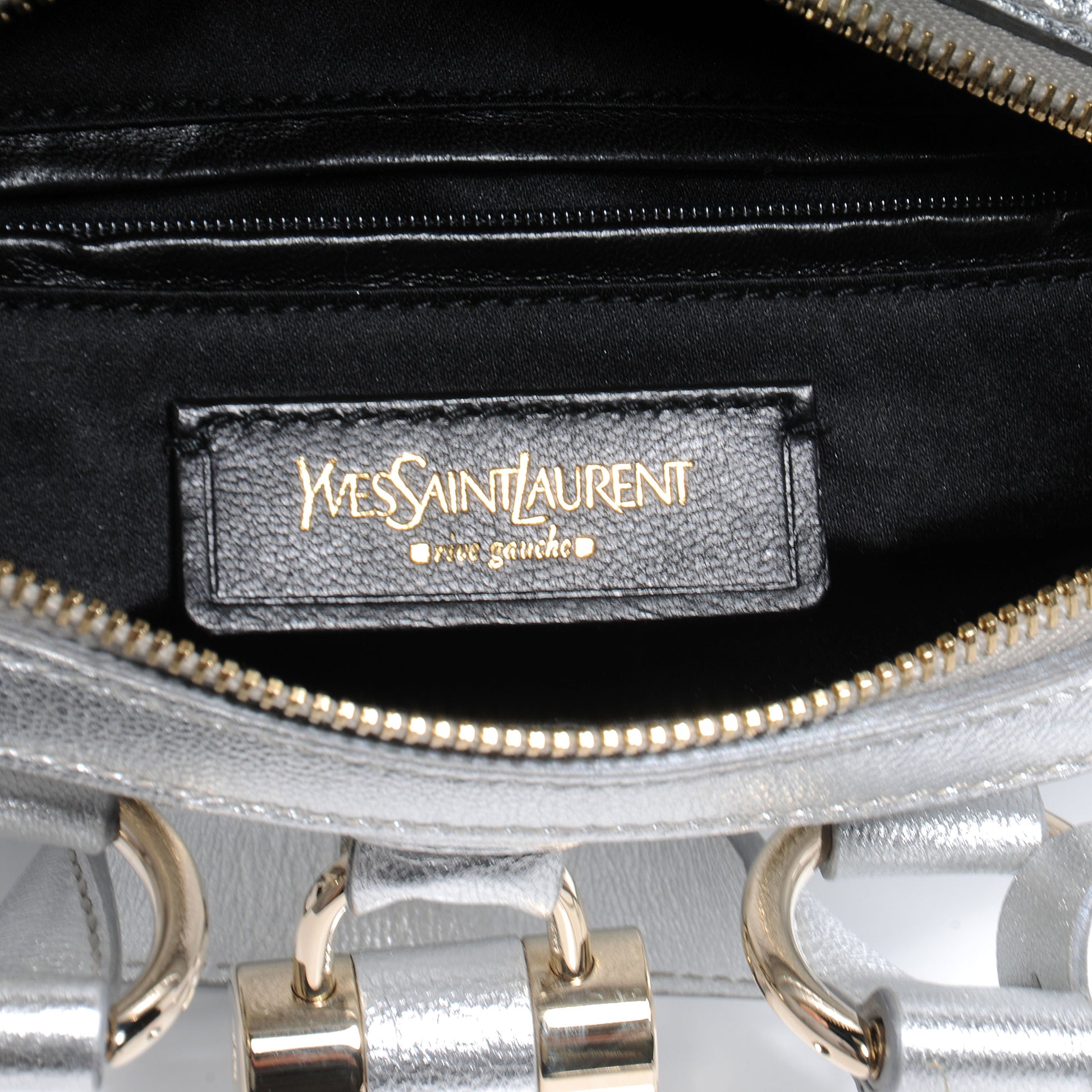 Saint Laurent Leather Small Muse Metallic Silver 5 of 7