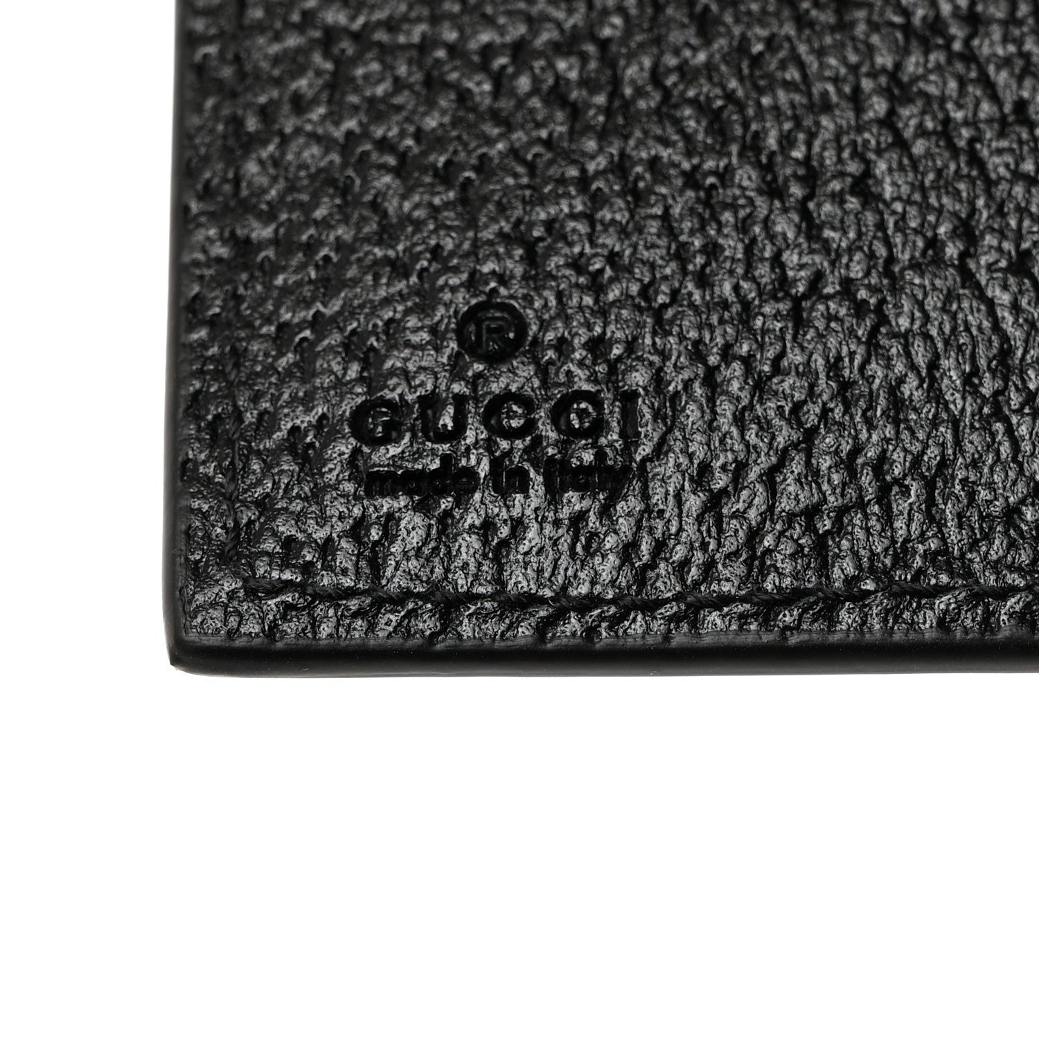 Gucci Calfskin Boar Effect GG Marmont Card Case Black 6 of 7