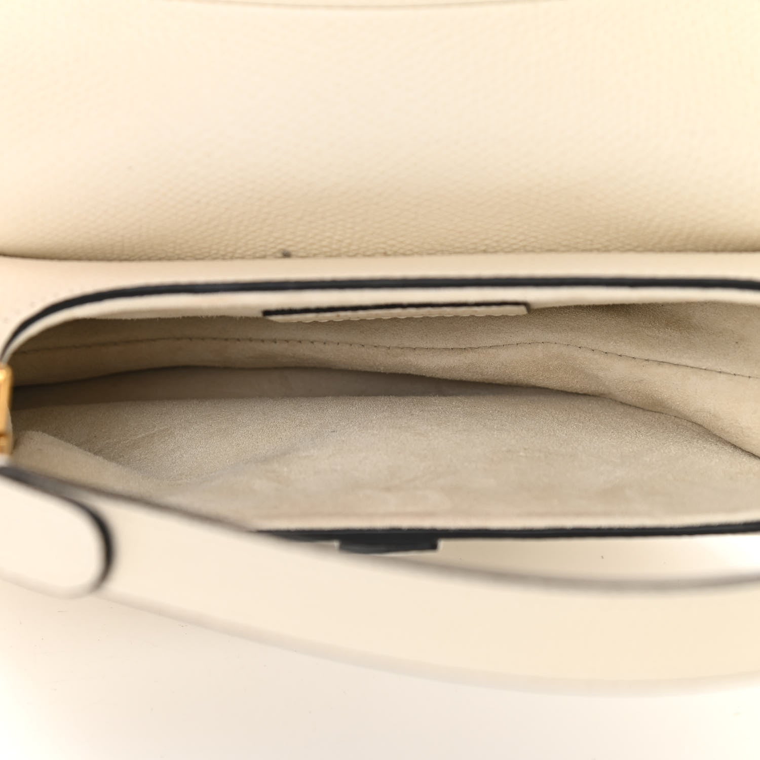 Christian Dior Grained Calfskin Mini Saddle Bag White 7 of 10