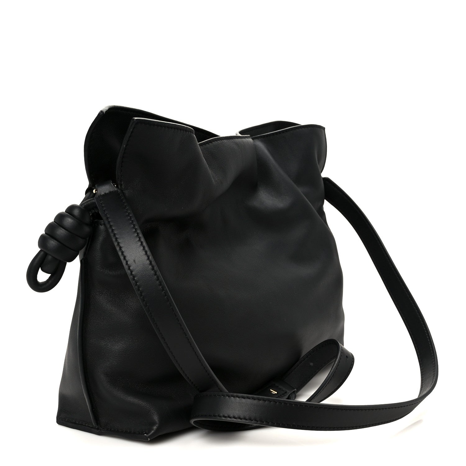 Loewe x Albers Nappa Calfskin Medium Flamenco Clutch Black Burgundy 3 of 11