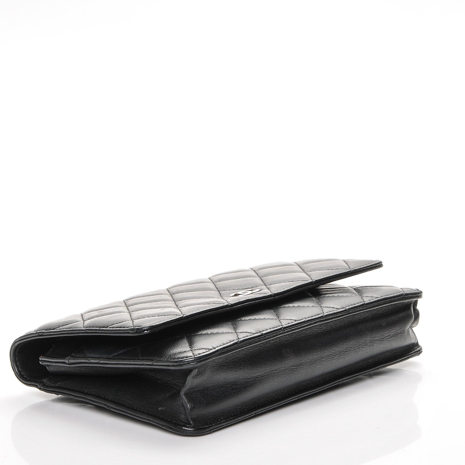Chanel Lambskin Quilted Wallet On Chain WOC Black 4 of 7