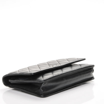 Chanel Lambskin Quilted Wallet On Chain WOC Black 4 of 7