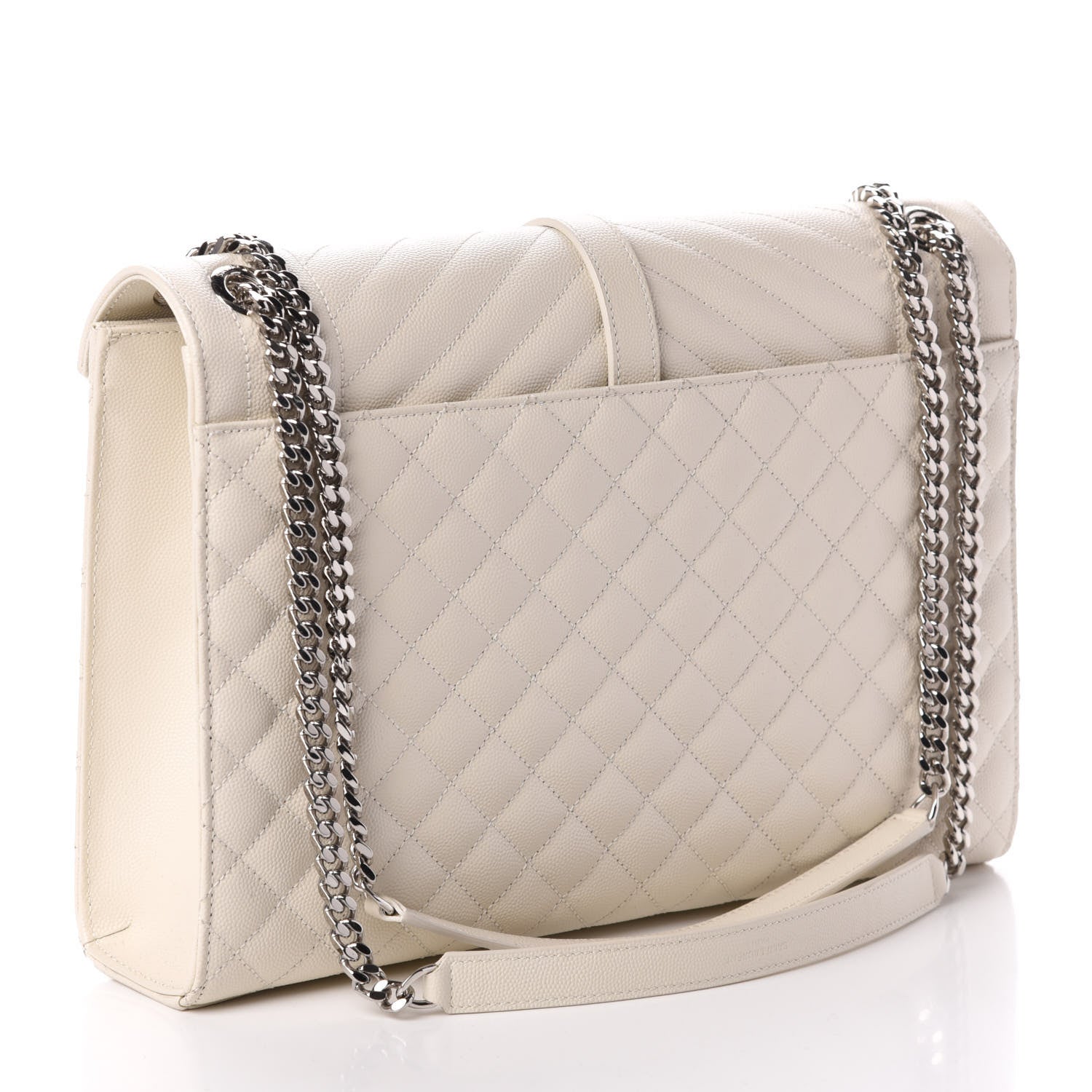 Saint Laurent Grain De Poudre Large Triquilt Monogram Satchel Porcellana 3 of 8