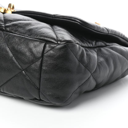 Chanel Lambskin Quilted Maxi Chanel 19 Flap Black 10 of 10