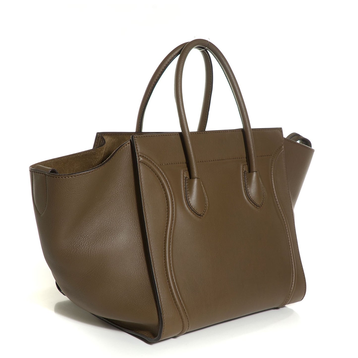 Supple Calfskin Medium Phantom Luggage Khaki