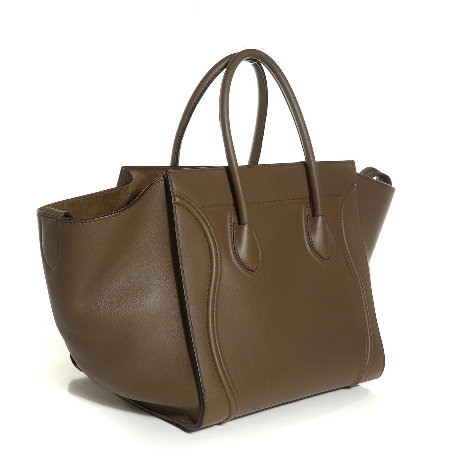 Celine Supple Calfskin Medium Phantom Luggage Khaki 3 of 9