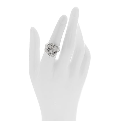 Chanel 18K White Gold Diamond Fil de Camelia Ring 52 6 2 of 4