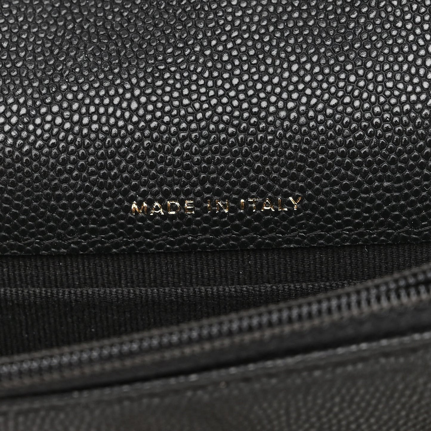 Caviar Quilted Pocket Twins Clutch With Chain Black