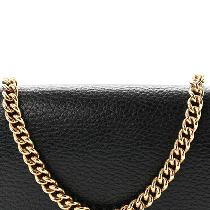 Gucci Calfskin Mini GG Marmont Chain Wallet Black 7 of 10