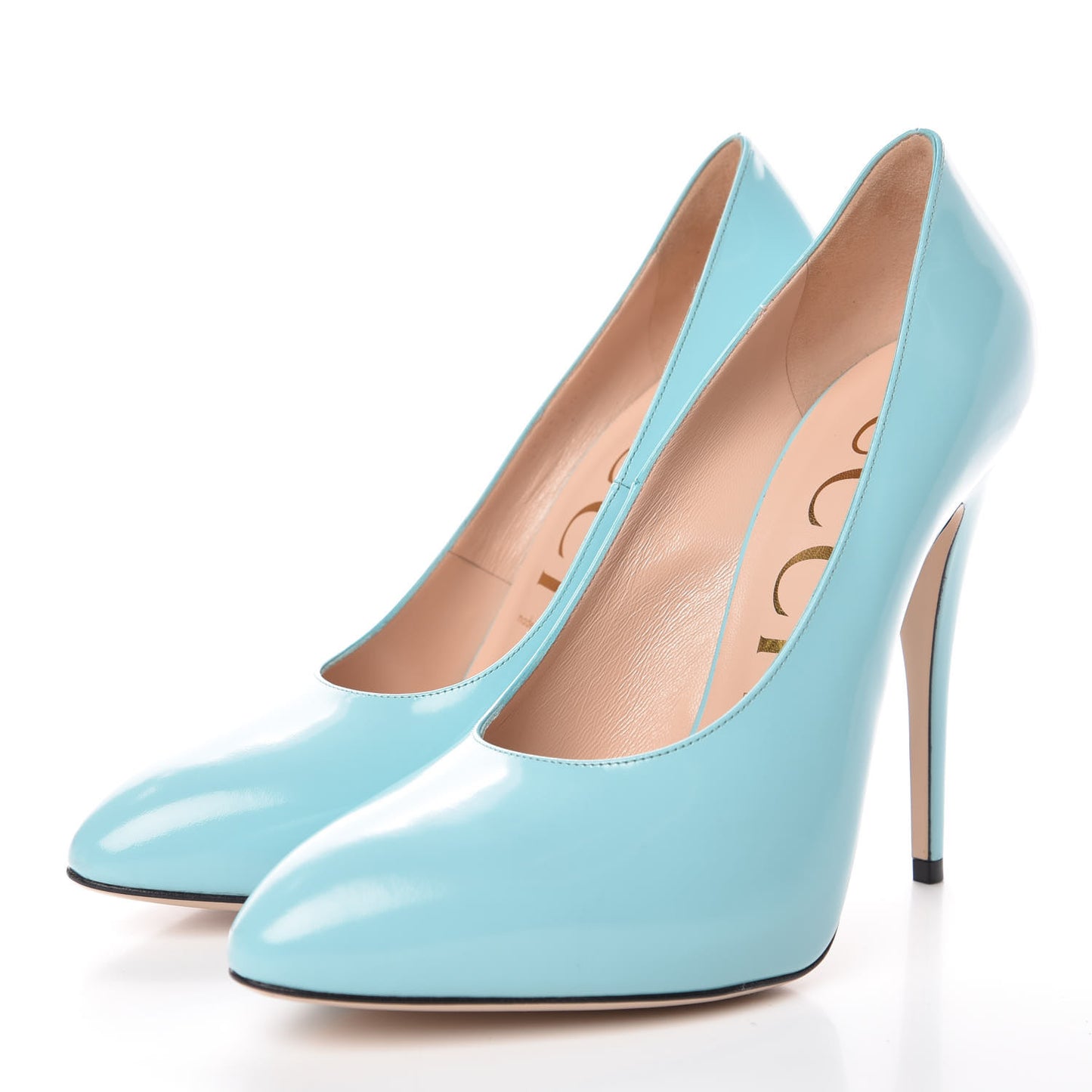 Regent Calfskin Crystal Removable Bow Elaisa Platform High Heel Pumps 40 New Aquamarine