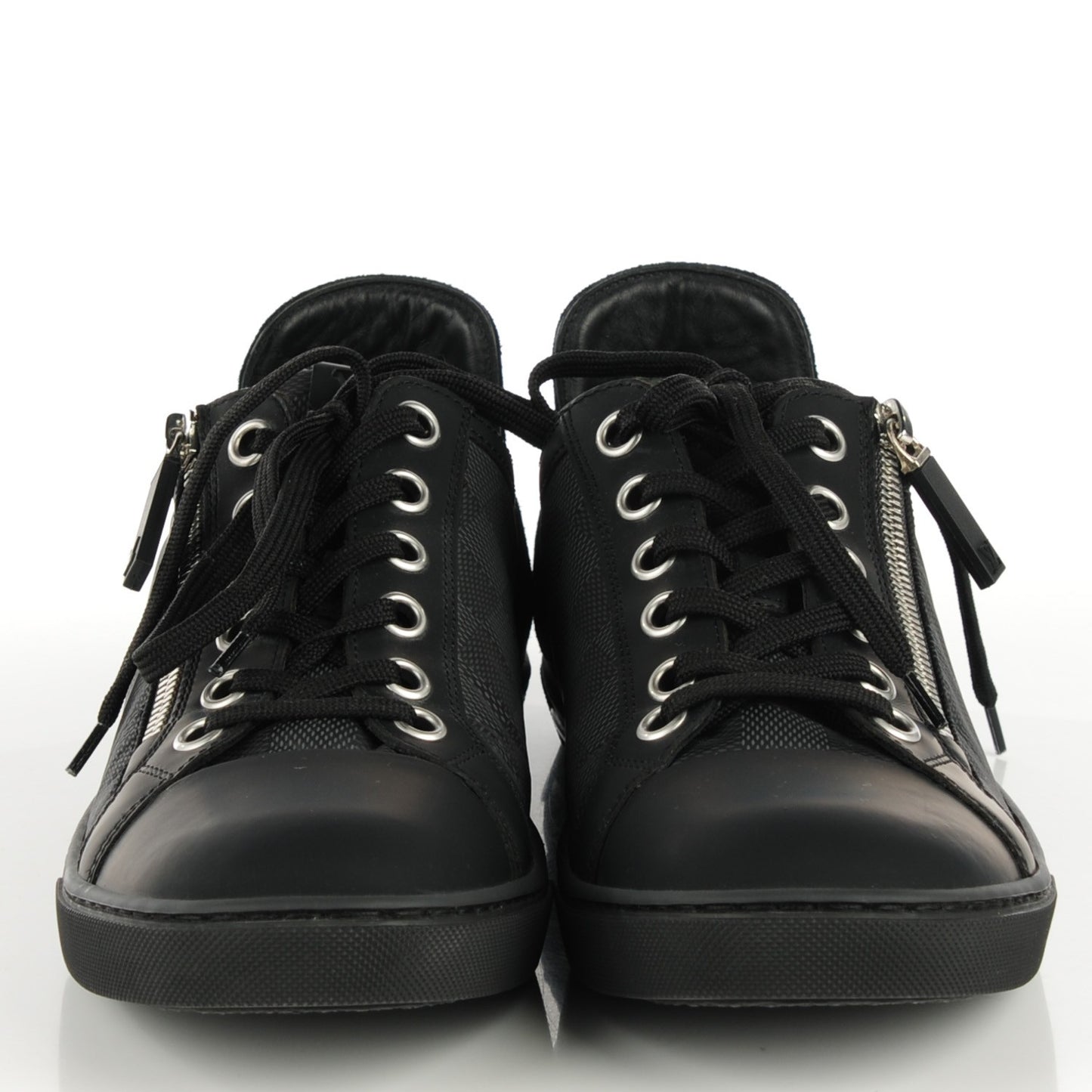 Damier Graphite Calfskin Suede Mens Aventure Sneakers 6.5
