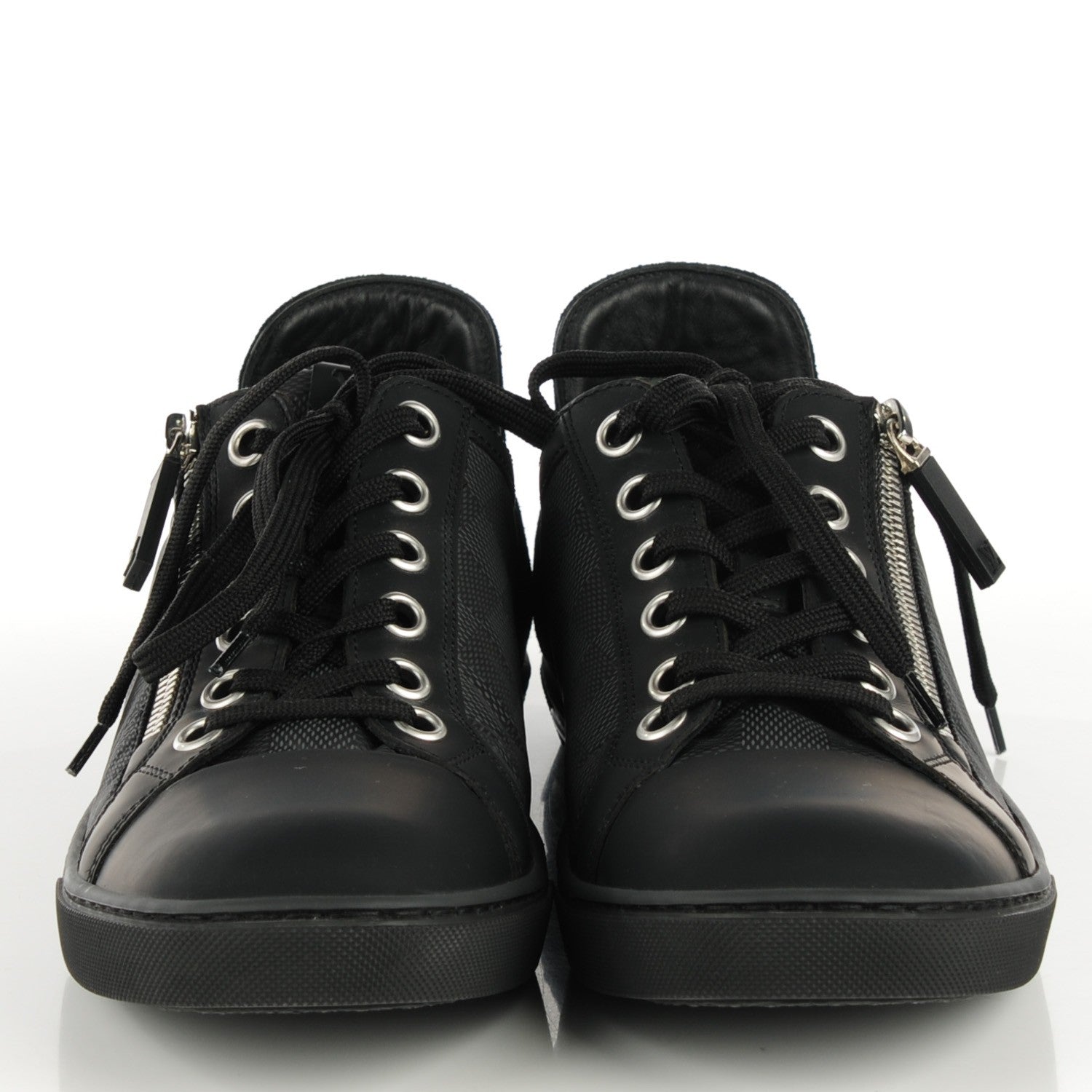 Louis Vuitton Damier Graphite Calfskin Suede Mens Aventure Sneakers 6.5 2 of 5